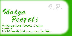 ibolya peczeli business card